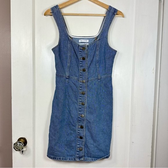 UO Button-Down Denim Mini Dress - 6 - Picture 4 of 11